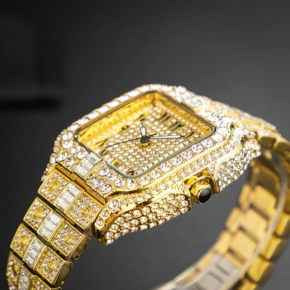 Edelstahl Automatik Armbanduhr "Diamante Ghiacciato no.417" - PITANI