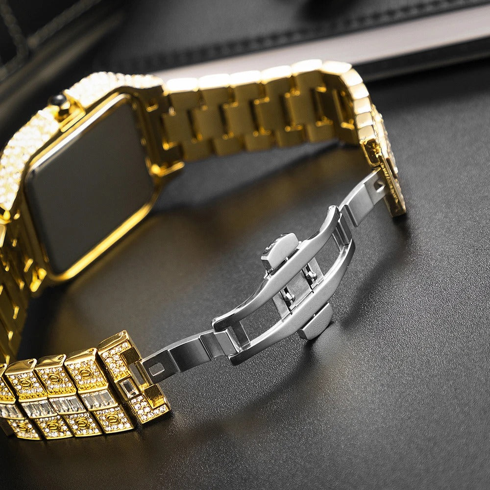 Edelstahl Automatik Armbanduhr "Diamante Ghiacciato no.417" - PITANI