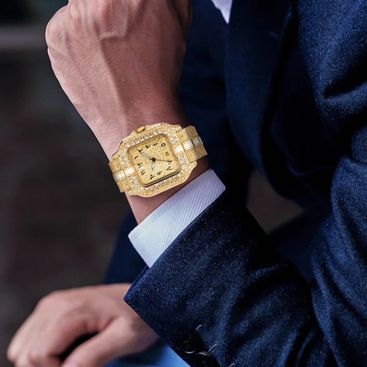 Edelstahl Automatik Armbanduhr "Diamante Ghiacciato no.417" - PITANI