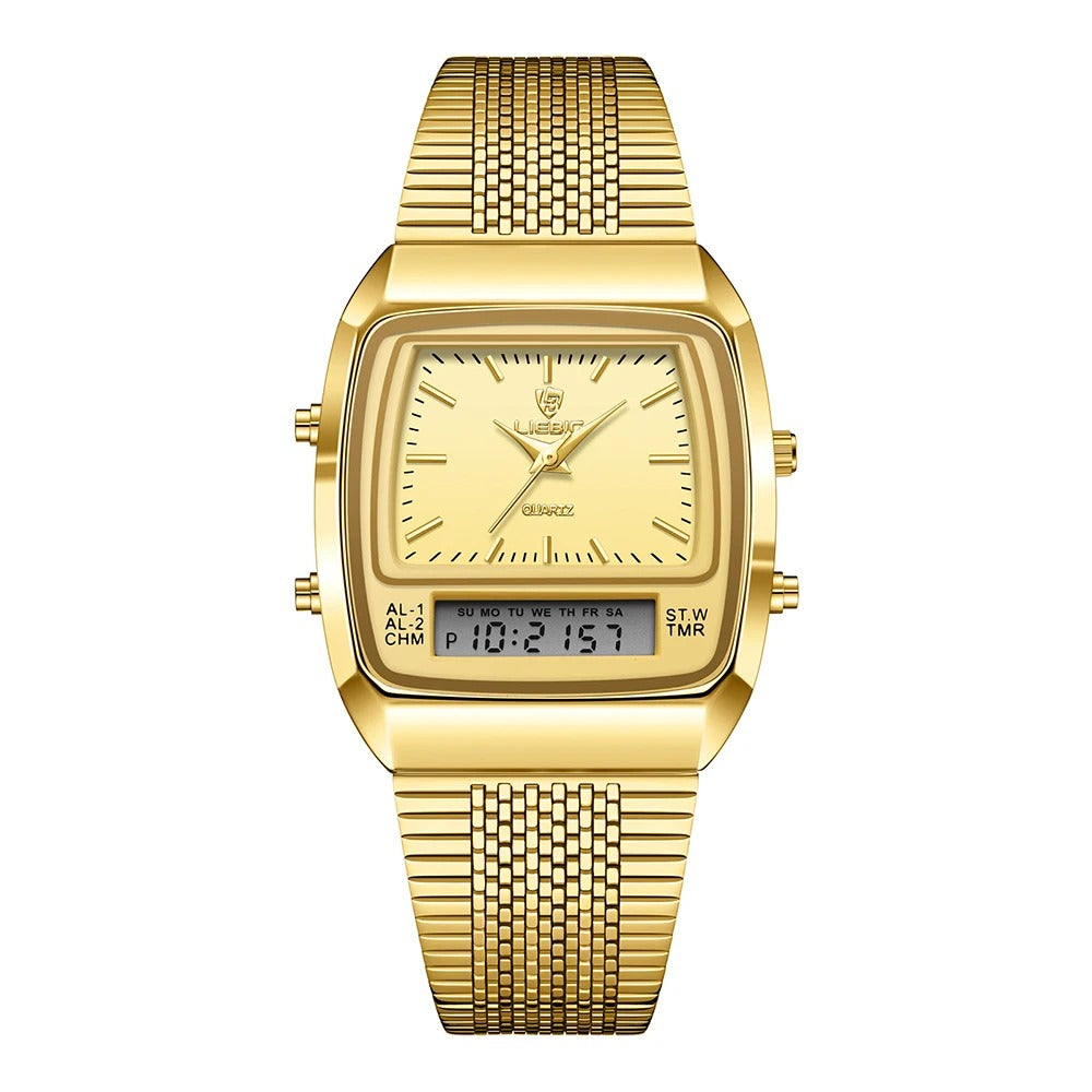 Armbanduhr mit analoger und digitaler Displayanzeige "Doppio Display Di Lusso no.3144" - PITANI