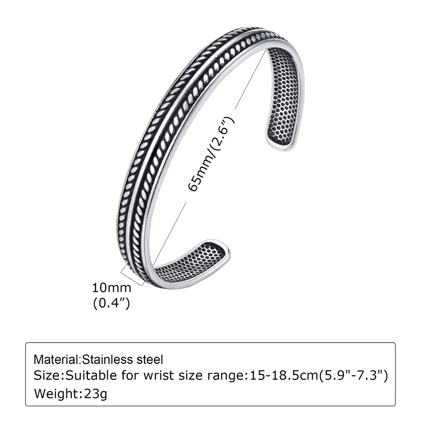 Edelstahl Armreif Armband "no.5204" - PITANI