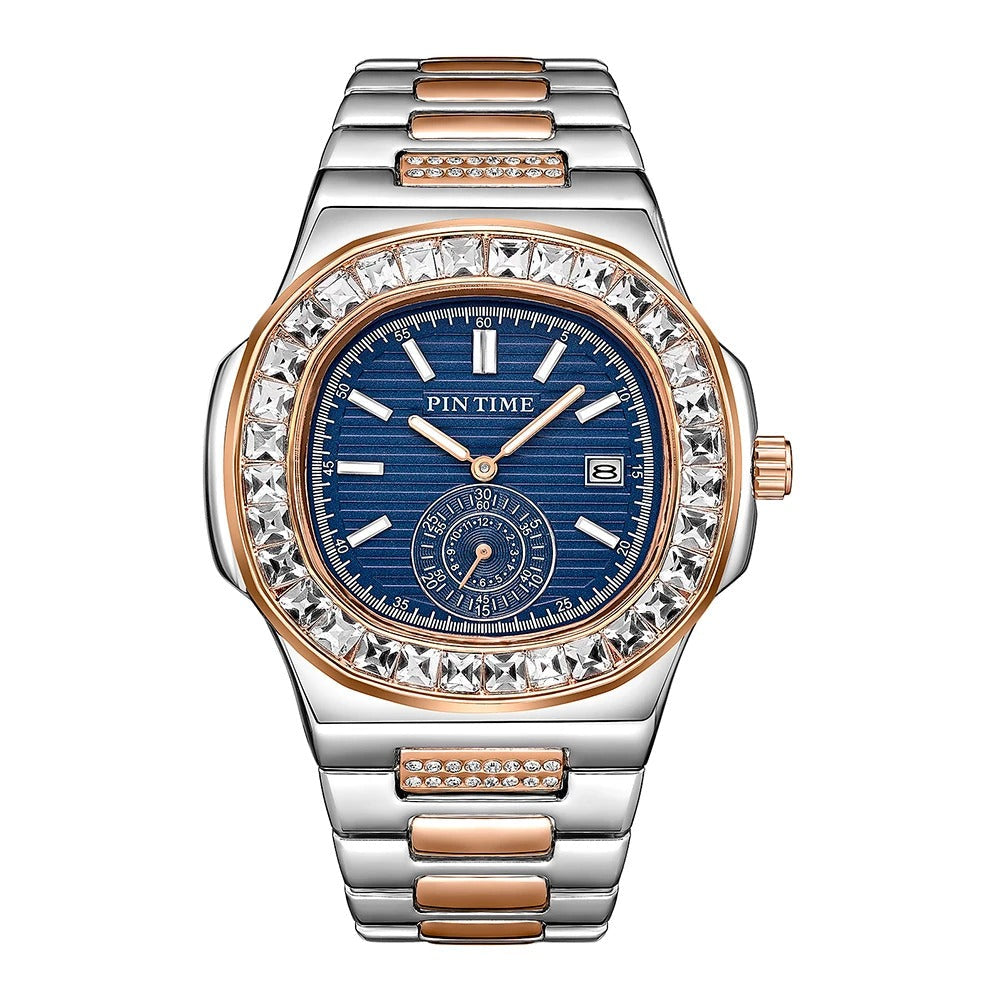 Edelstahl Armbanduhr mit glänzender Lünette "Orologi bella mondo no.4141" - PITANI