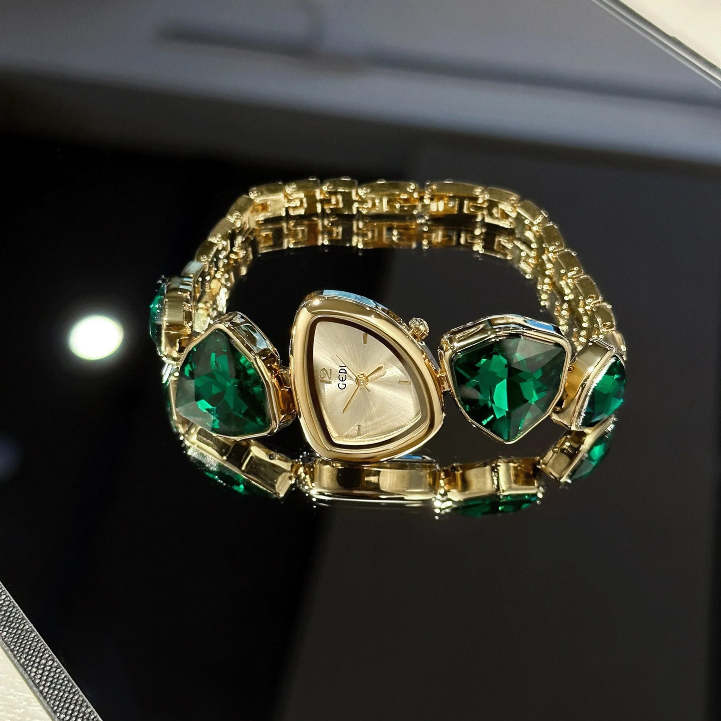 Edelstahl Glitzer Armbanduhr "Orologio Con Bracciale E Diamanti no.157" - PITANI