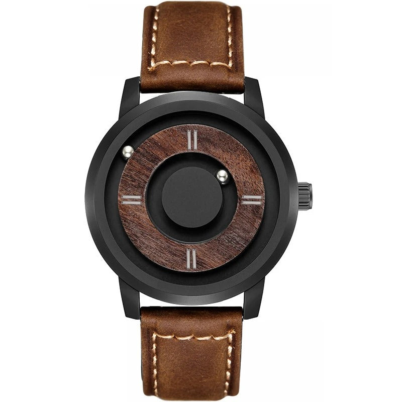 Außergewöhnliche Armbanduhr mit Holzziffernblatt "Orologio Con Trasmissione Magnetica no.449" - PITANI