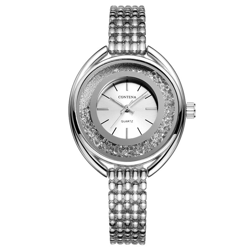 Edelstahl Glitzer Armbanduhr "Orologi Di Cristallo Di Mare belle no.155" - PITANI