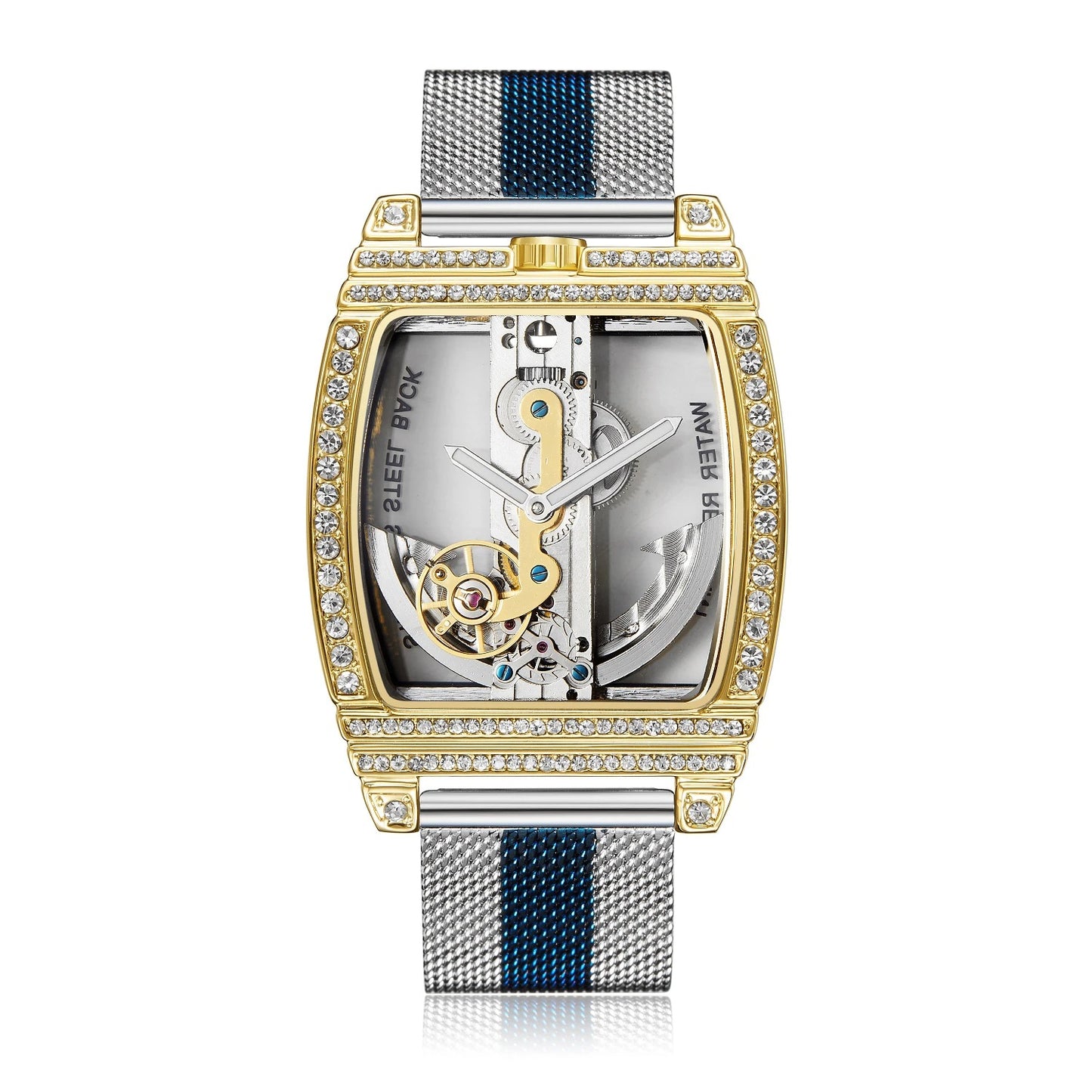 Durchsichtige Glitzer Automatik Armbanduhr "Orologi Meccanici Automatici no.459" - PITANI