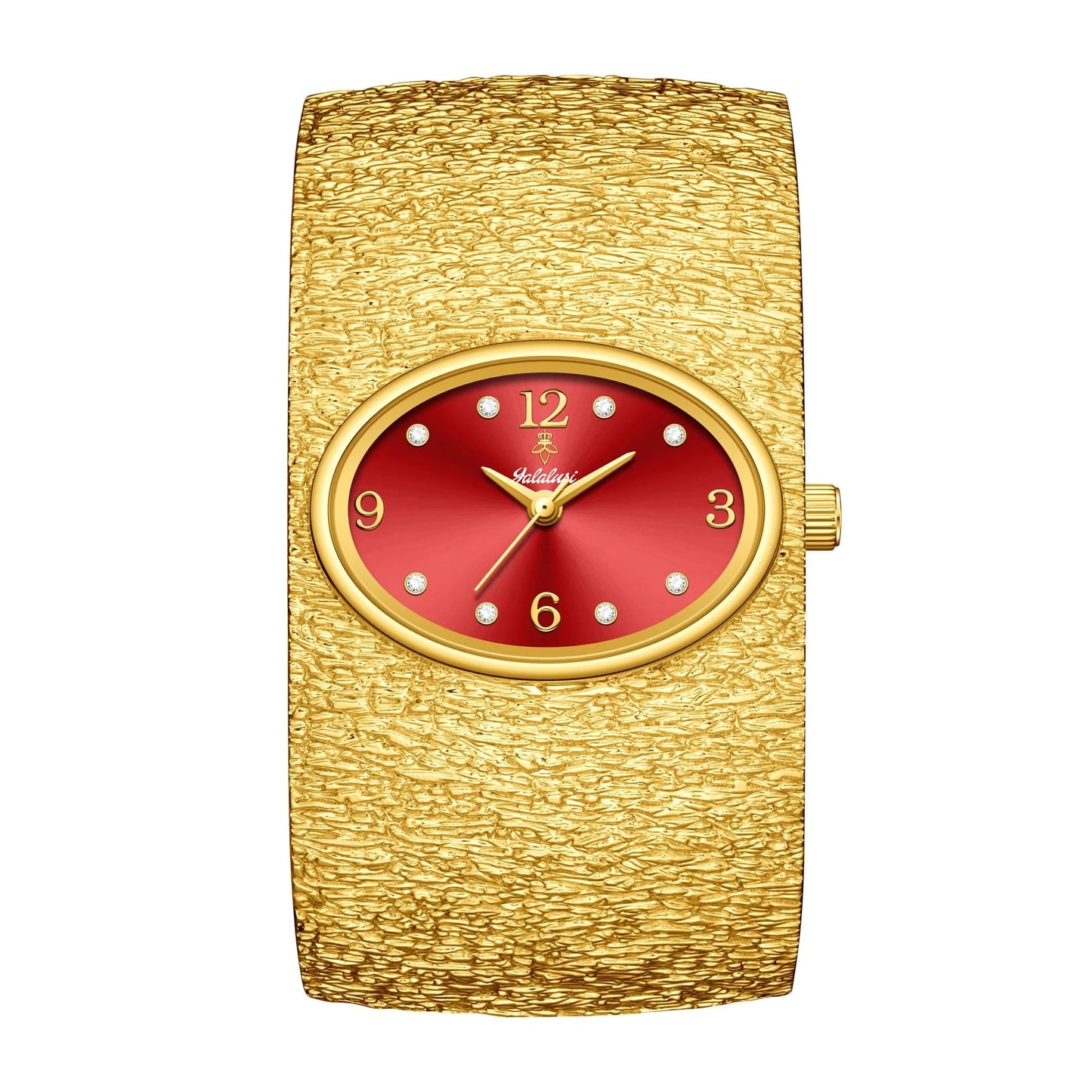 Außergewöhnliche Armbanduhr mit goldfarbenem Armteil "Orologio Al Quarzo Con Bracciale no.3151" - PITANI