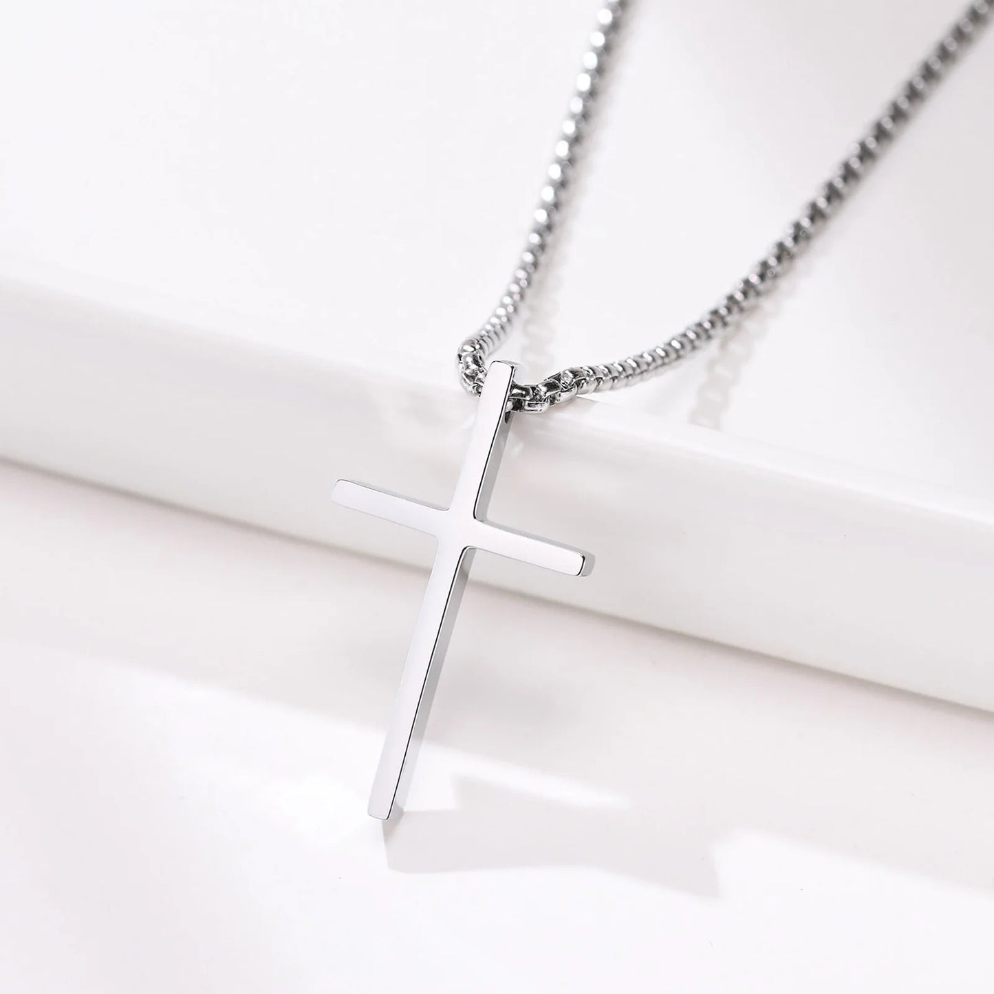Edelstahl Kreuz Halskette "Ciondolo croce semplice no.4233" - PITANI