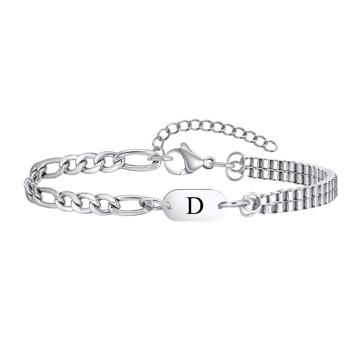 Edelstahl Buchstaben Armband "Scatola a doppio strato no.305" - PITANI