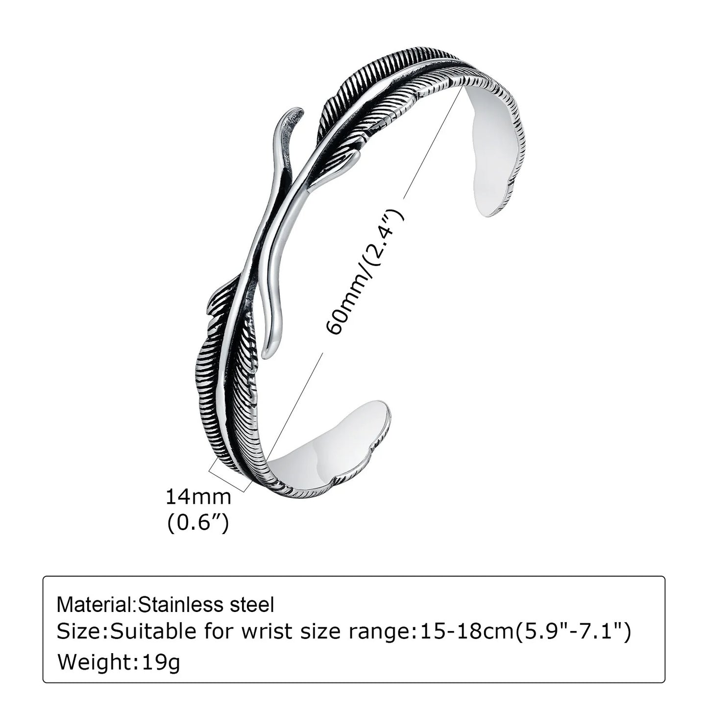 Edelstahl Armreif Armband "no.5204" - PITANI