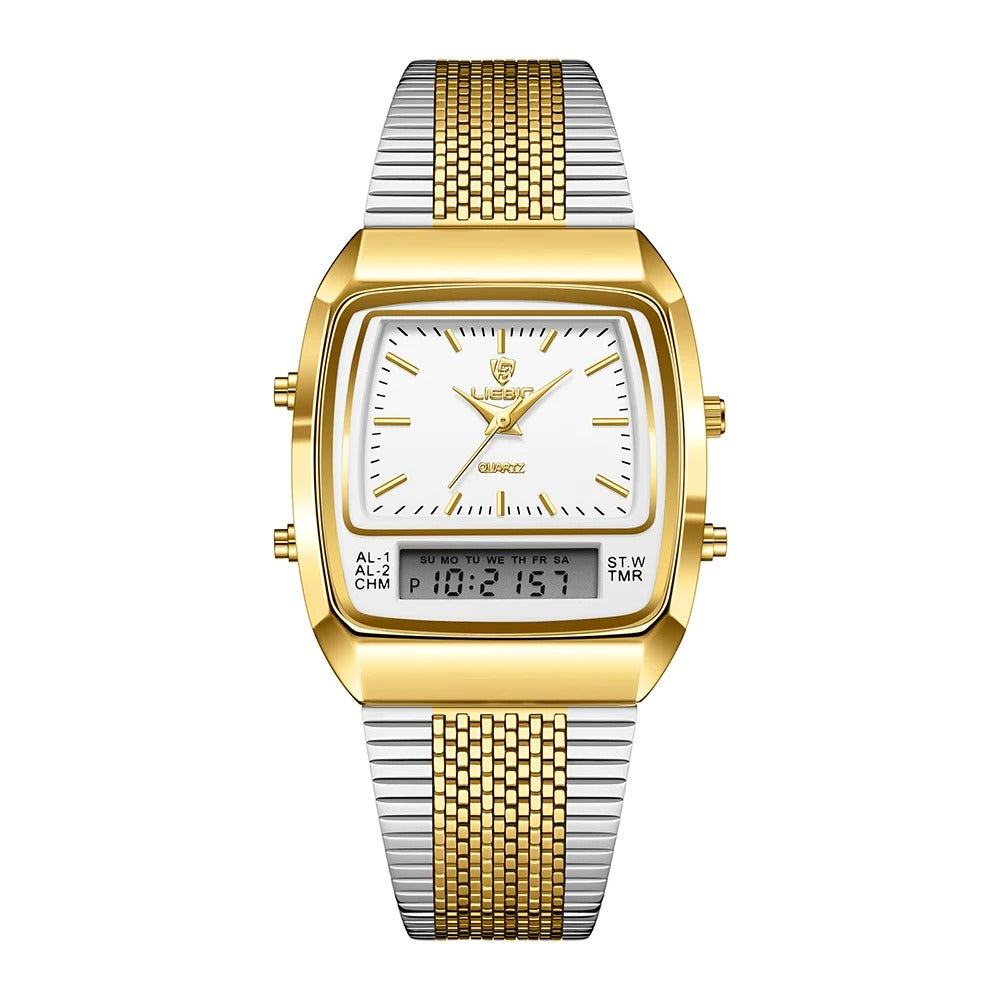 Armbanduhr mit analoger und digitaler Displayanzeige "Doppio Display Di Lusso no.3144" - PITANI