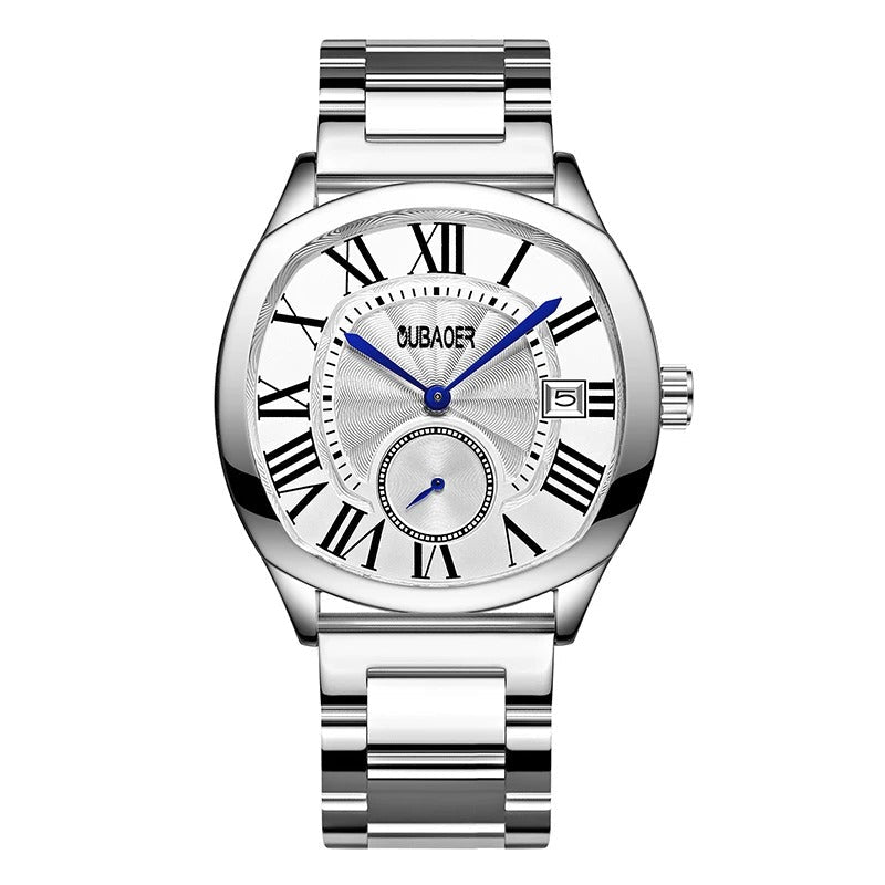 Edelstahl/Stoff Armbanduhr mit außergewöhnlicher Lünette "Orologi Da Polso Da Lavoro no.4150" - PITANI
