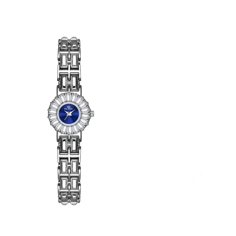 Edelstahl Armbanduhr mit Kristalloptik Lünette "Quarzo Classico Impermeabile no.3172" - PITANI