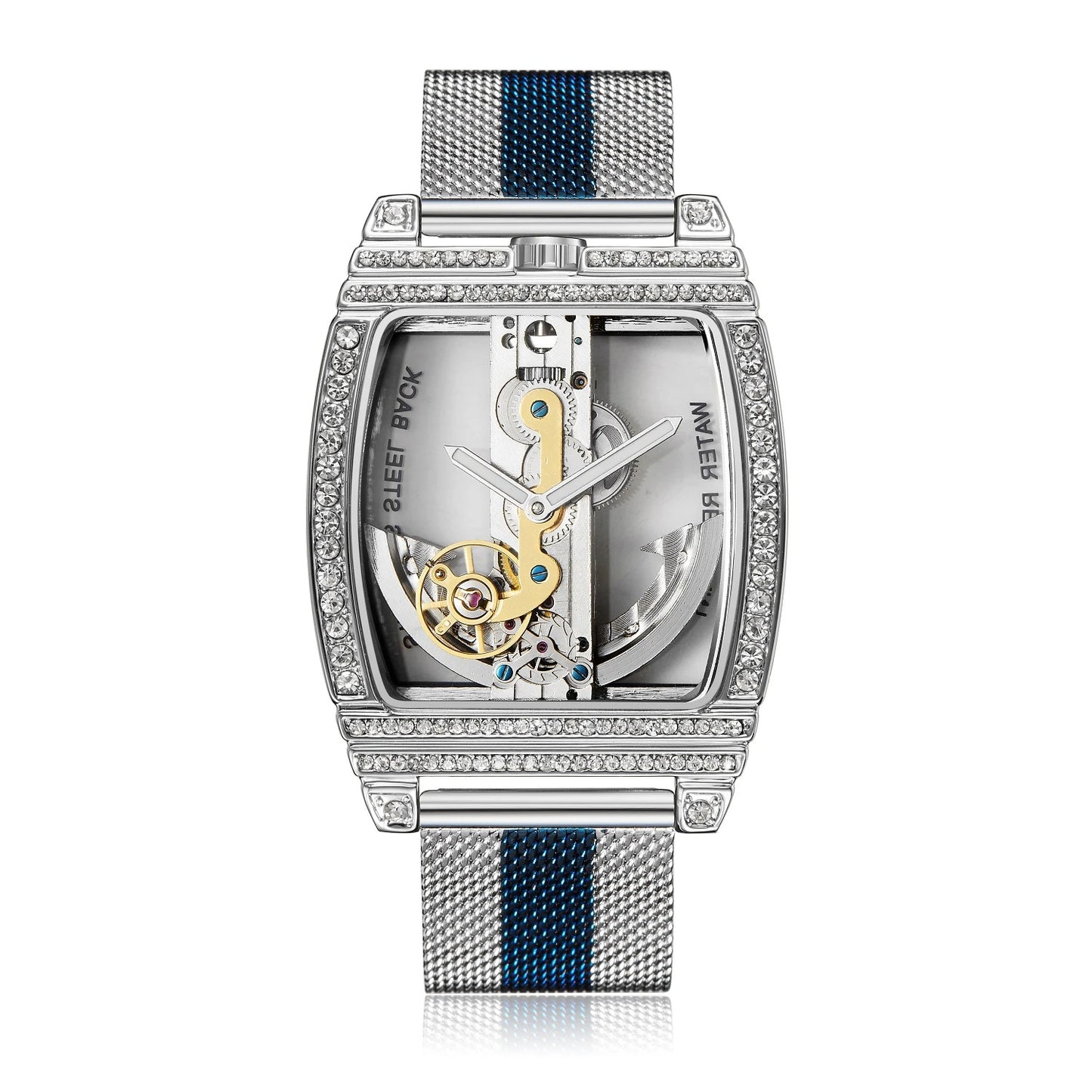 Durchsichtige Glitzer Automatik Armbanduhr "Orologi Meccanici Automatici no.459" - PITANI