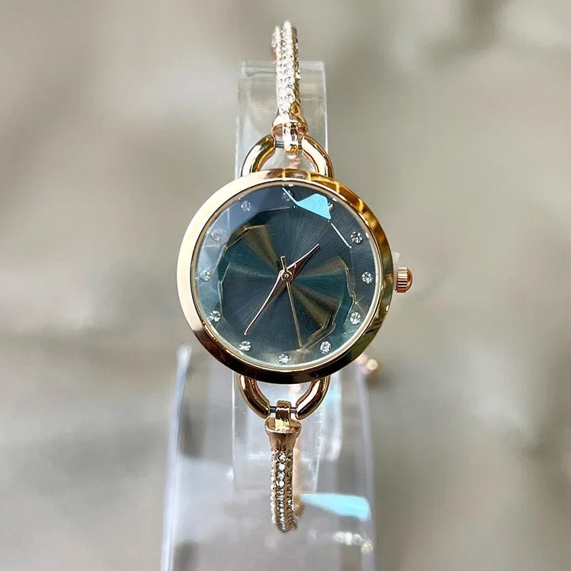 Edelstahl Armbanduhr "Quarzo Con Quadrante Piccolo Verde no.3166" - PITANI