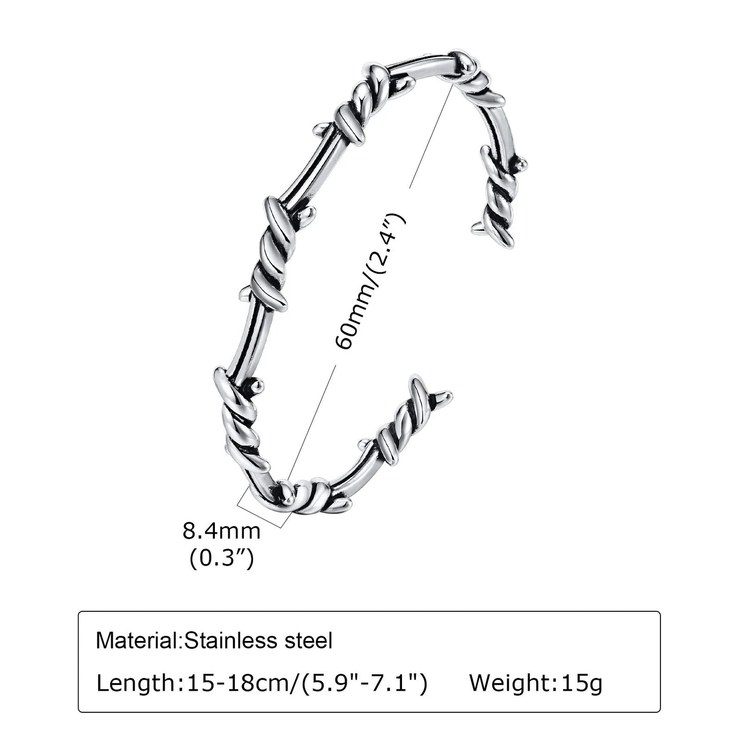 Edelstahl Armreif Armband "no.5204" - PITANI