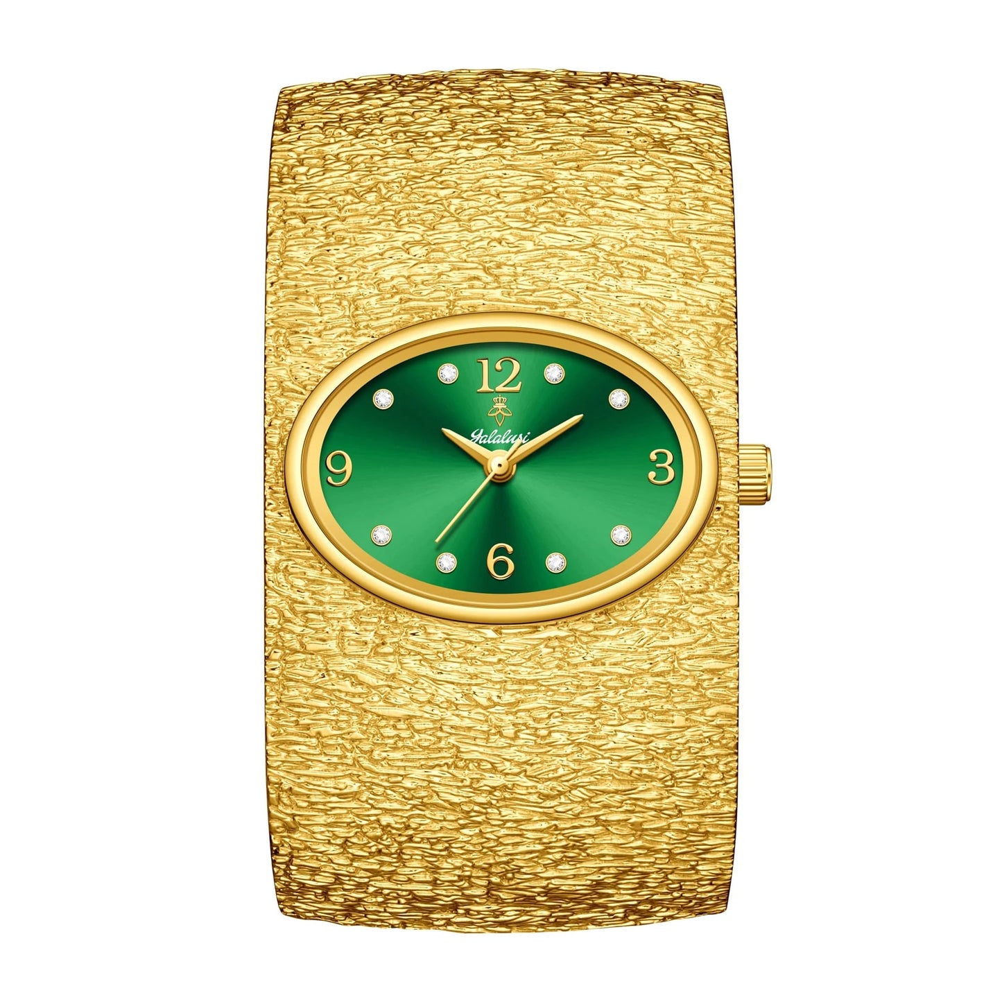 Außergewöhnliche Armbanduhr mit goldfarbenem Armteil "Orologio Al Quarzo Con Bracciale no.3151" - PITANI