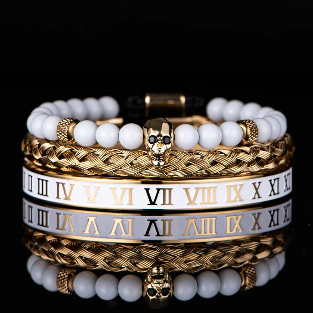 Edelstahl Armband Set "Bracciale Teschio no.532" - PITANI