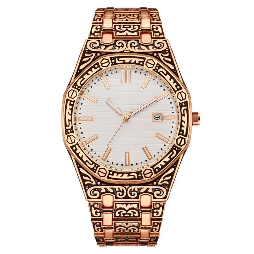 Edelstahl Armbanduhr "Guarda Il Calendario Di Lusso no.421" - PITANI