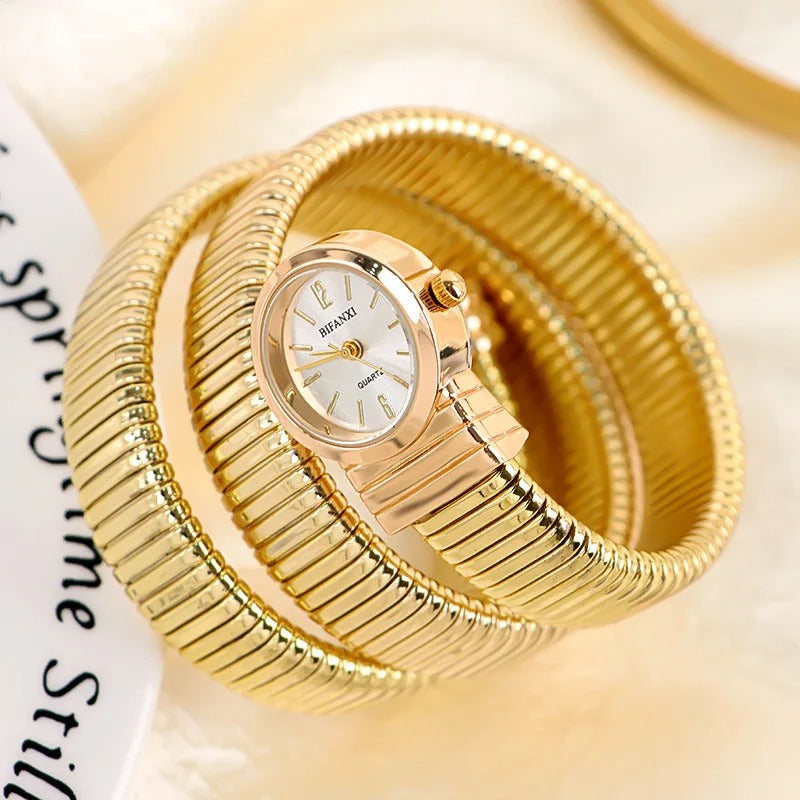 Schlangenform Edelstahl Armbanduhr "Quarzo A Forma no.148" - PITANI