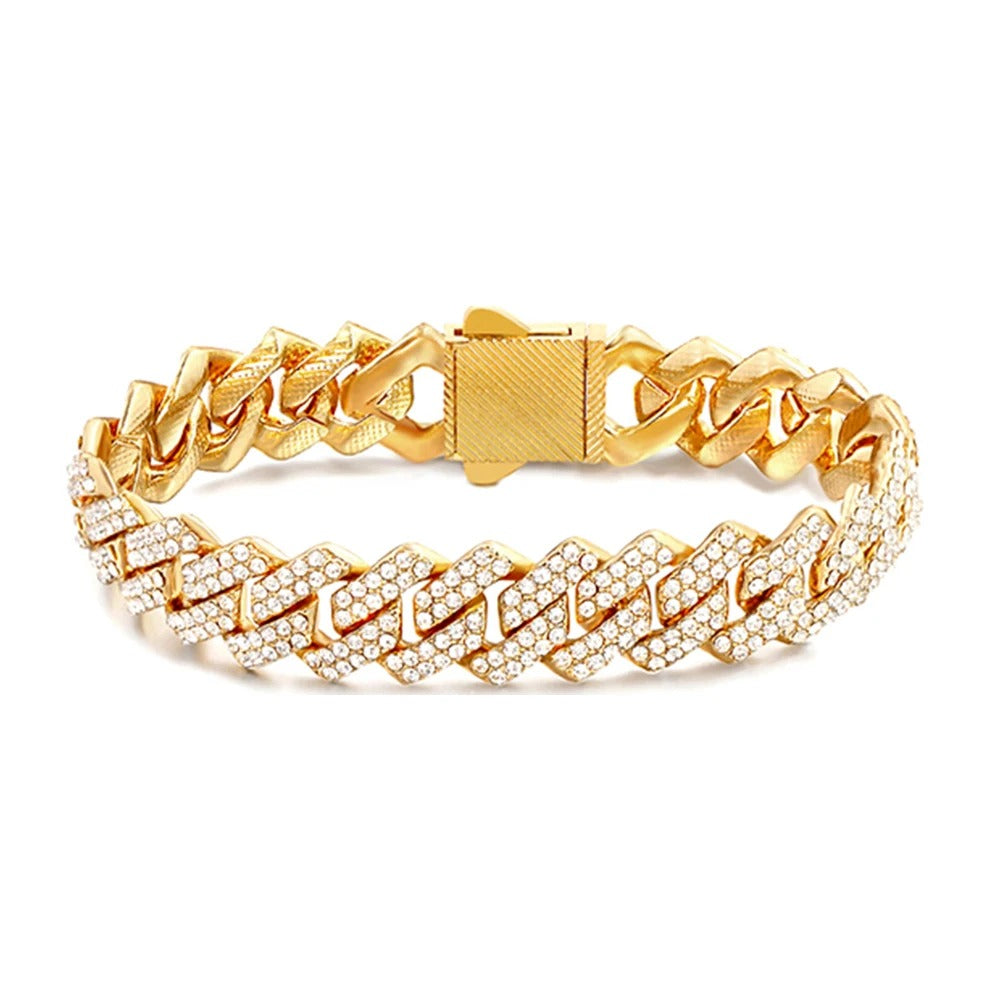 Edelstahl Glitzer Armband "Braccialeto nonloso massiccio no.515" - PITANI