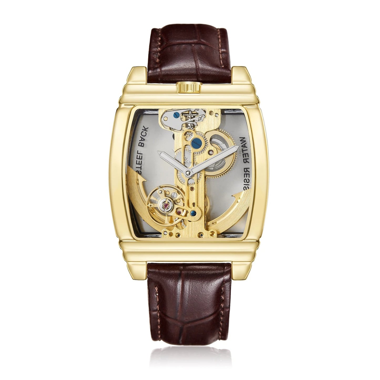 Durchsichtige Glitzer Automatik Armbanduhr "Orologi Meccanici Automatici no.459" - PITANI