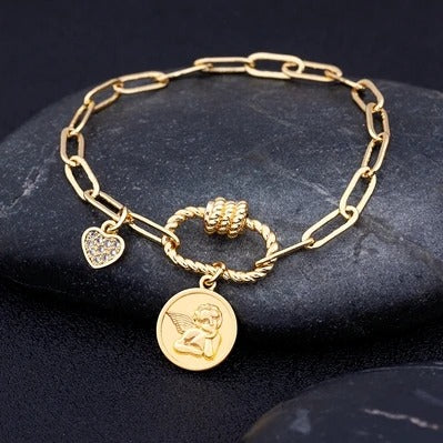 Edelstahl Mond Sterne Armband "Zircone Stella Luna no.545" - PITANI