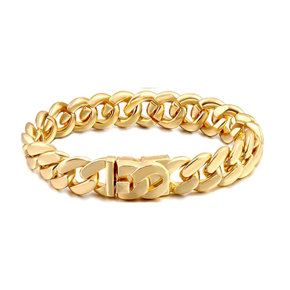 Edelstahl Glitzer Armband "Braccialeto nonloso massiccio no.515" - PITANI