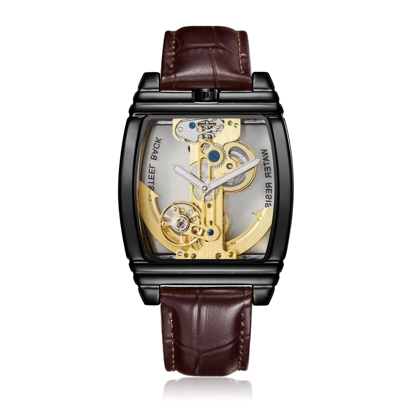 Durchsichtige Glitzer Automatik Armbanduhr "Orologi Meccanici Automatici no.459" - PITANI