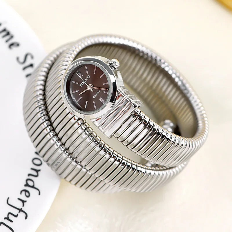 Schlangenform Edelstahl Armbanduhr "Quarzo A Forma no.148" - PITANI