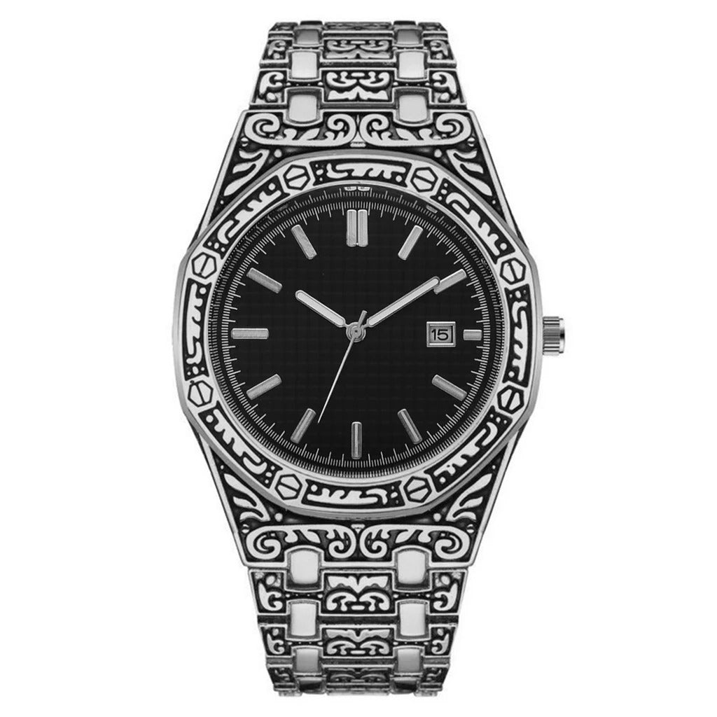 Edelstahl Armbanduhr "Guarda Il Calendario Di Lusso no.421" - PITANI