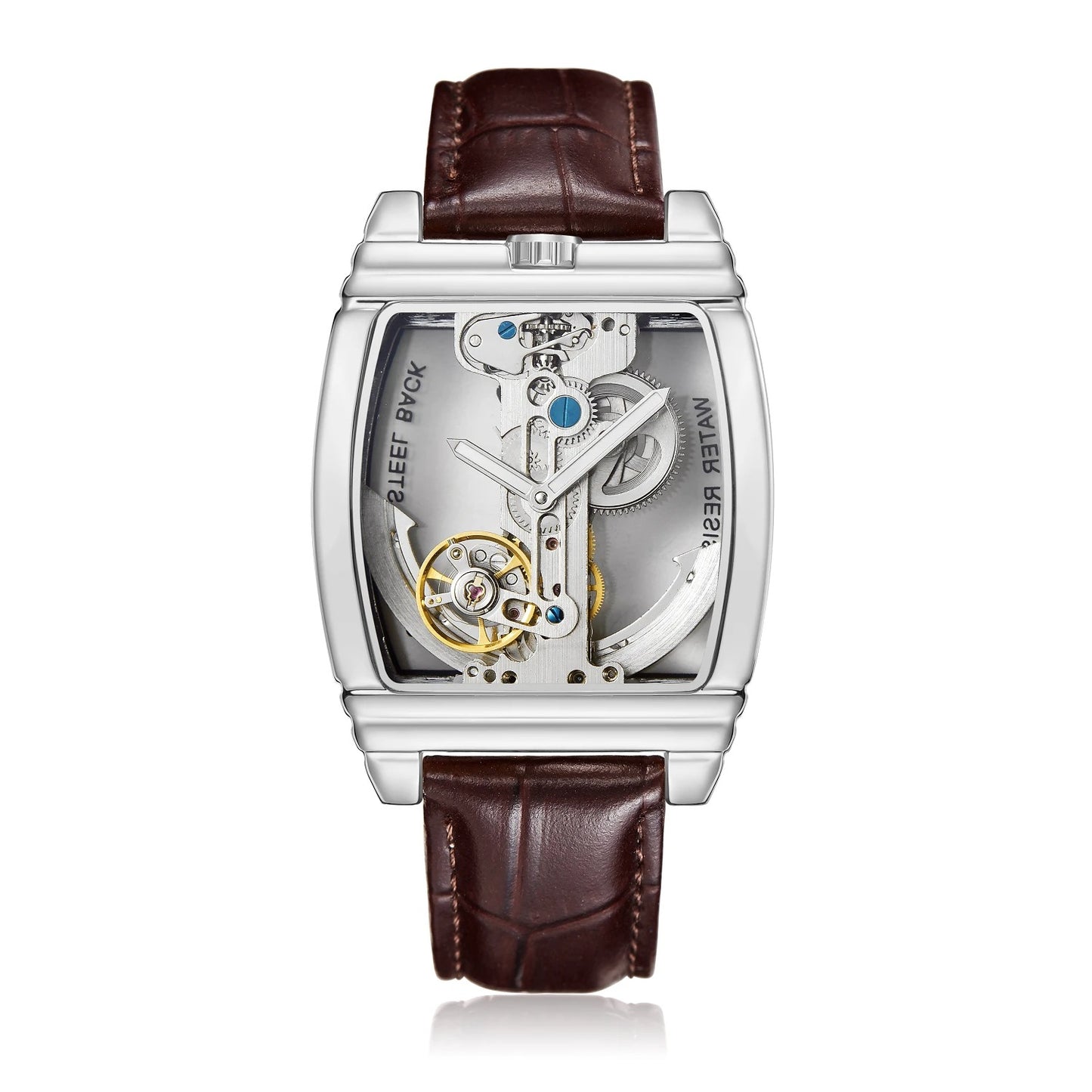 Durchsichtige Glitzer Automatik Armbanduhr "Orologi Meccanici Automatici no.459" - PITANI