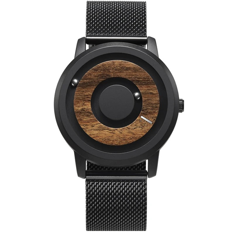 Außergewöhnliche Armbanduhr mit Holzziffernblatt "Orologio Con Trasmissione Magnetica no.449" - PITANI