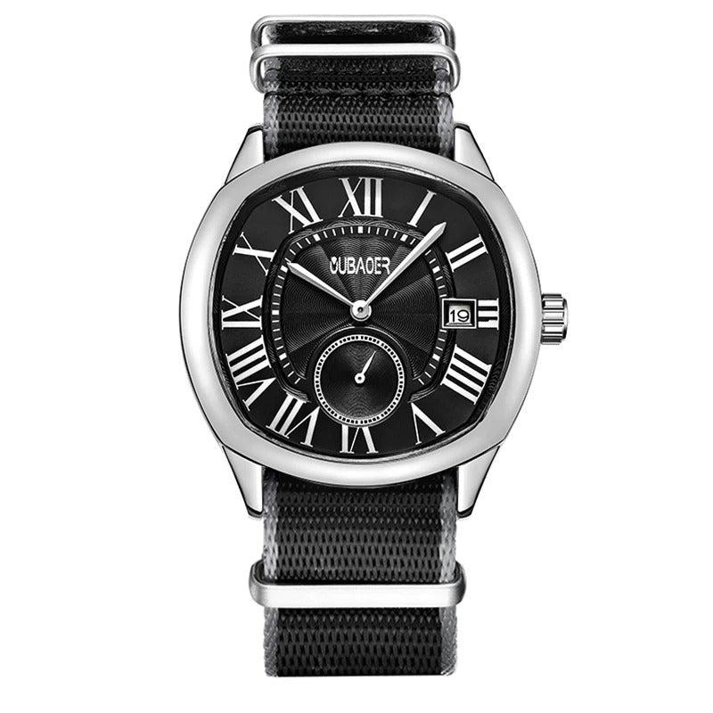 Edelstahl/Stoff Armbanduhr mit außergewöhnlicher Lünette "Orologi Da Polso Da Lavoro no.4150" - PITANI