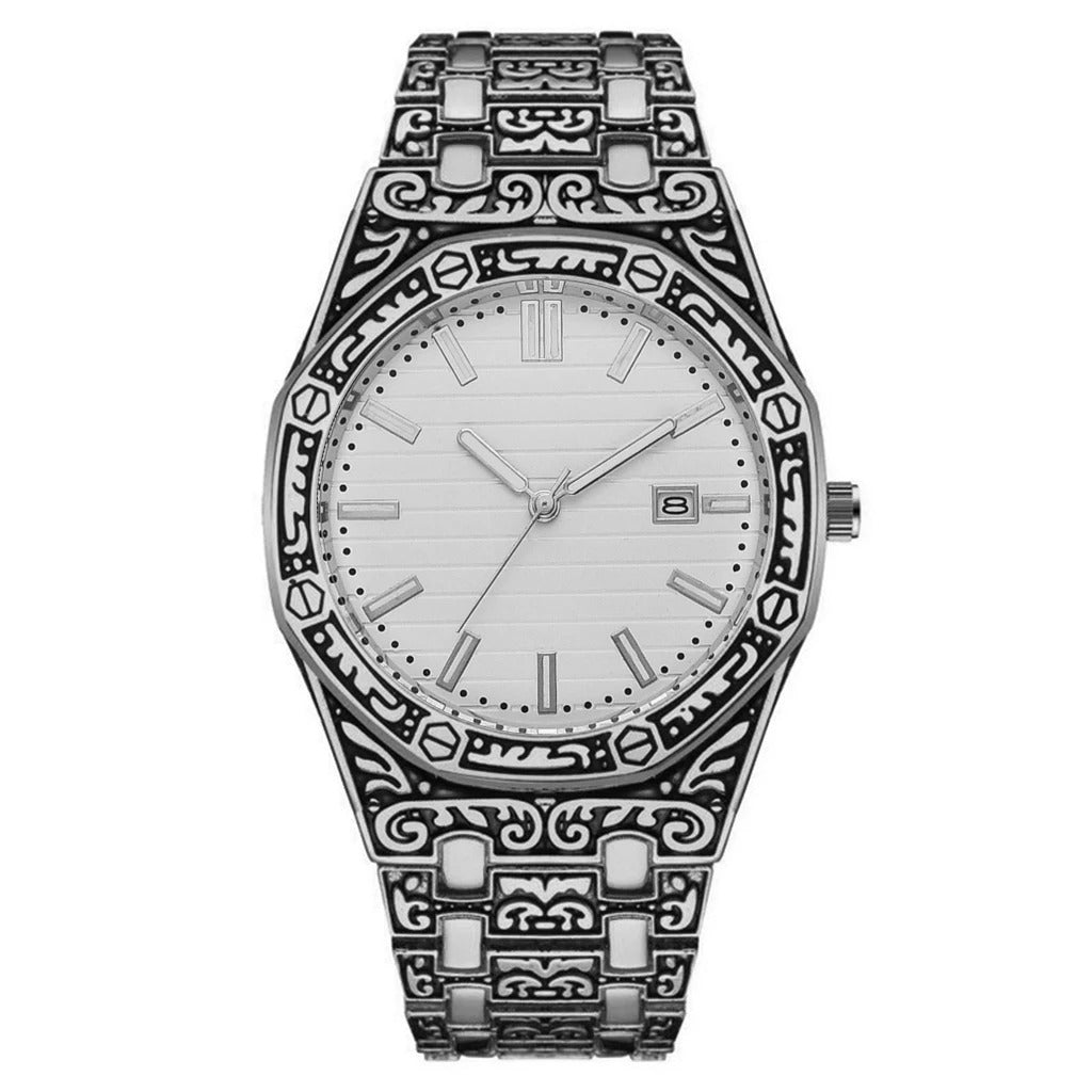 Edelstahl Armbanduhr "Guarda Il Calendario Di Lusso no.421" - PITANI