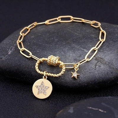 Edelstahl Mond Sterne Armband "Zircone Stella Luna no.545" - PITANI
