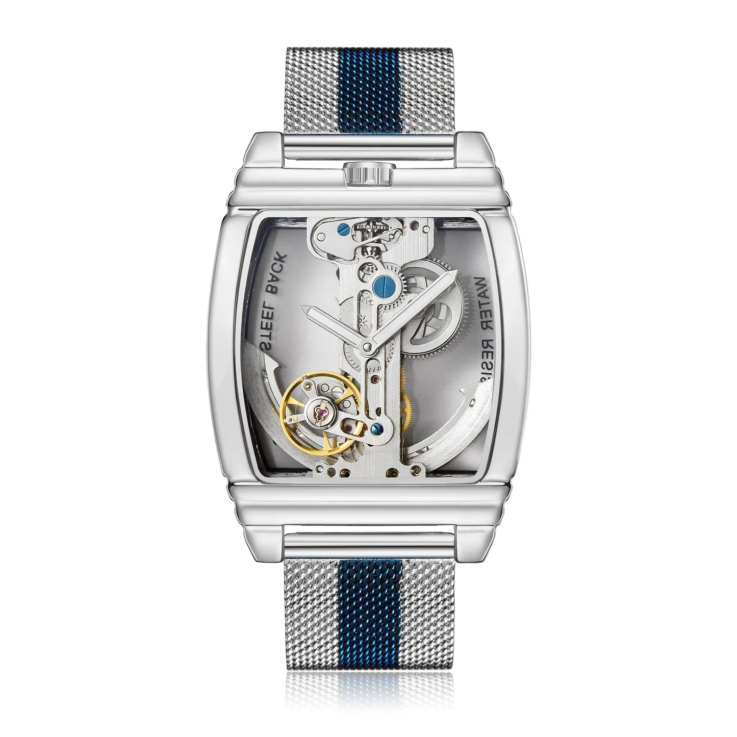 Durchsichtige Glitzer Automatik Armbanduhr "Orologi Meccanici Automatici no.459" - PITANI