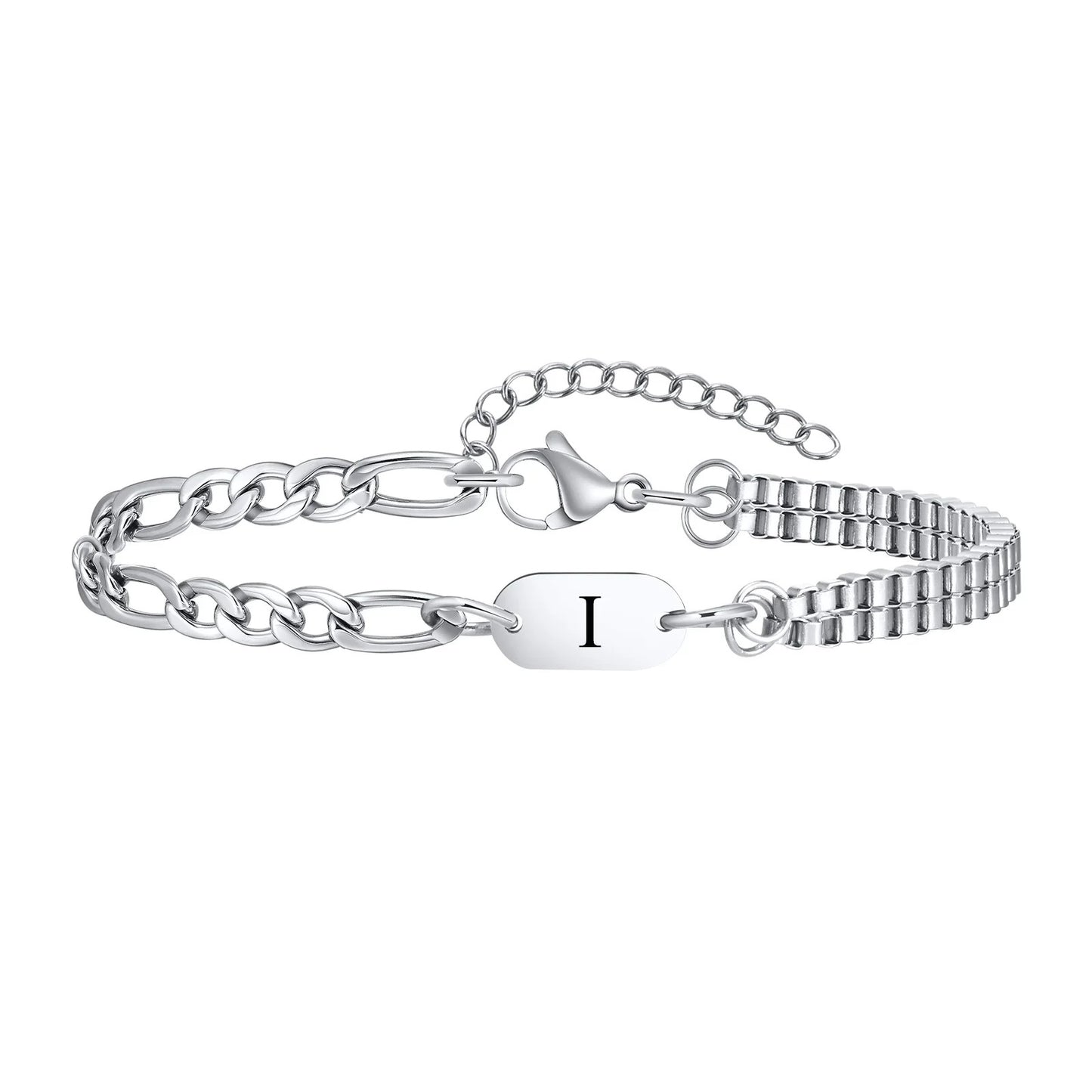 Edelstahl Buchstaben Armband "Scatola a doppio strato no.305" - PITANI