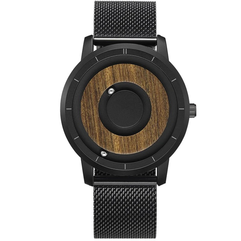 Außergewöhnliche Armbanduhr mit Holzziffernblatt "Orologio Con Trasmissione Magnetica no.449" - PITANI