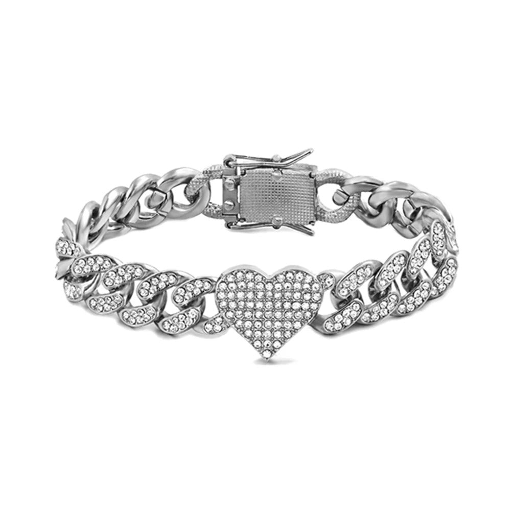 Edelstahl Glitzer Armband "Braccialeto nonloso massiccio no.515" - PITANI