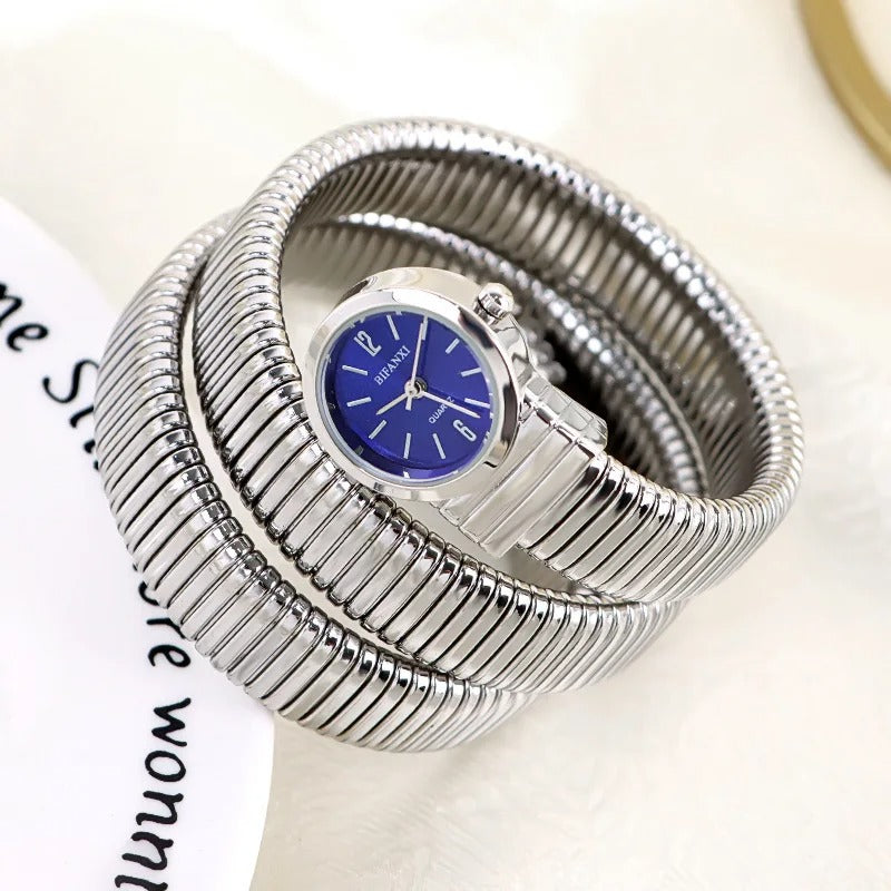 Schlangenform Edelstahl Armbanduhr "Quarzo A Forma no.148" - PITANI