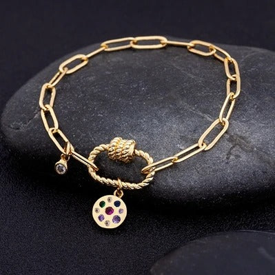 Edelstahl Mond Sterne Armband "Zircone Stella Luna no.545" - PITANI