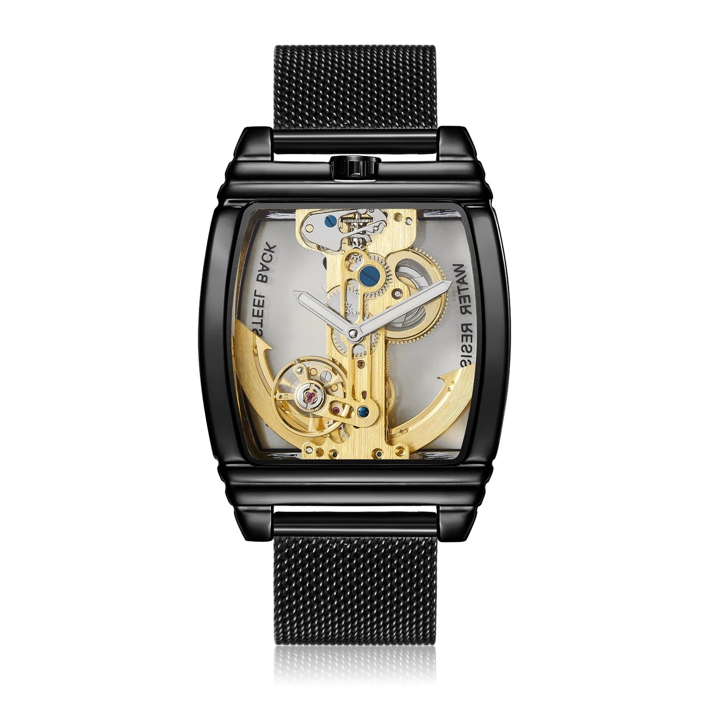 Durchsichtige Glitzer Automatik Armbanduhr "Orologi Meccanici Automatici no.459" - PITANI