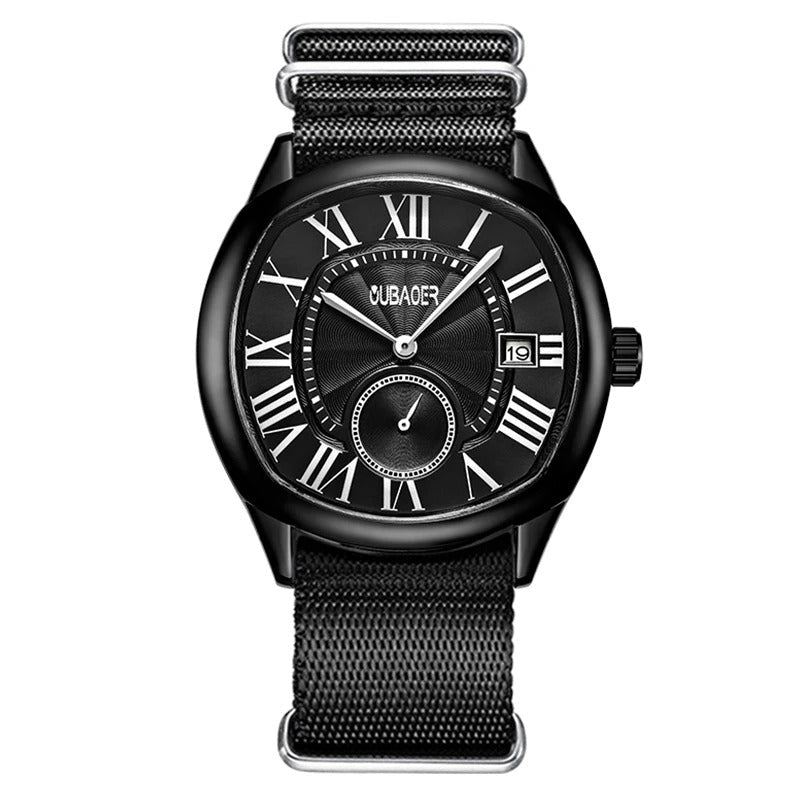 Edelstahl/Stoff Armbanduhr mit außergewöhnlicher Lünette "Orologi Da Polso Da Lavoro no.4150" - PITANI