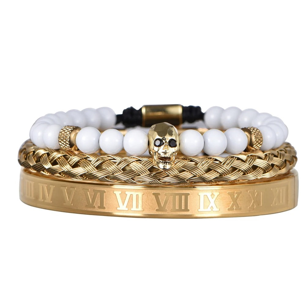 Edelstahl Armband Set "Bracciale Teschio no.532" - PITANI