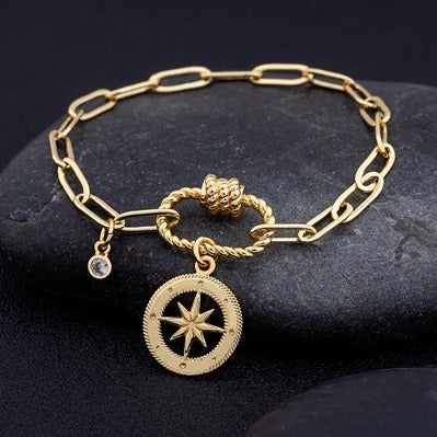 Edelstahl Mond Sterne Armband "Zircone Stella Luna no.545" - PITANI
