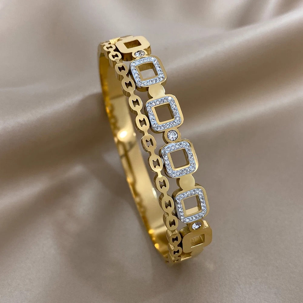 Edelstahl Armband "Cristallo Quadrato no.543" - PITANI