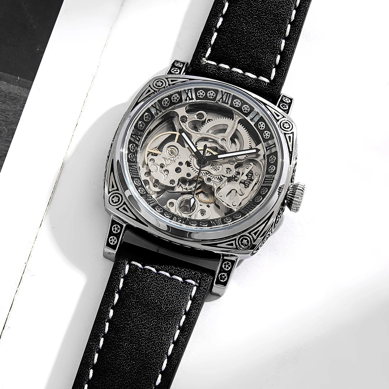 Leder Automatik Armbanduhr "Meccanico D'epoca no.140" - PITANI