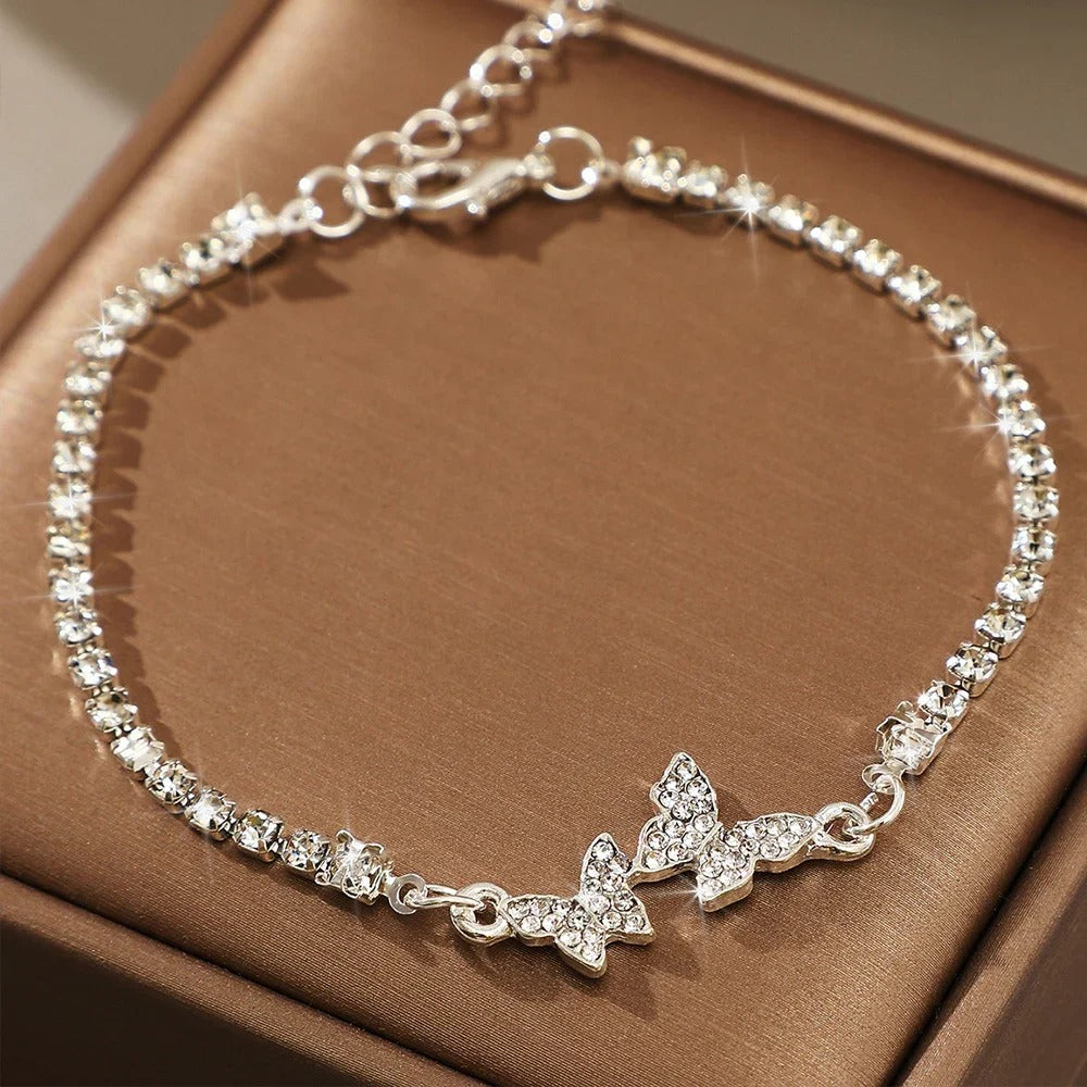 Edelstahl Armband mit Schmetterling Motiv "Strass di Cristallo no.5222" - PITANI