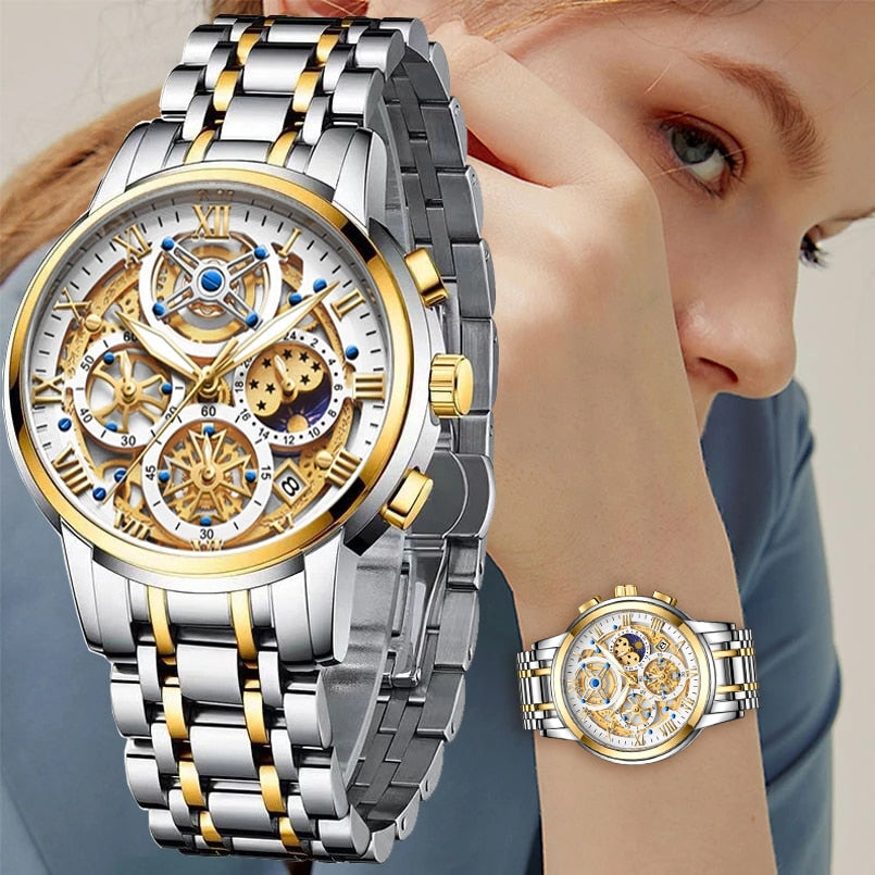 Edelstahl Armbanduhr "Donne creative"